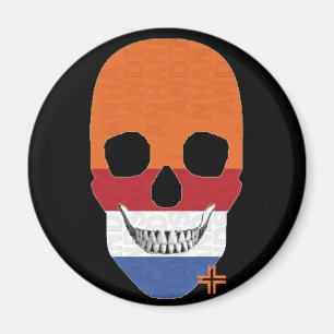HANDSKULL Holland round magnet B2