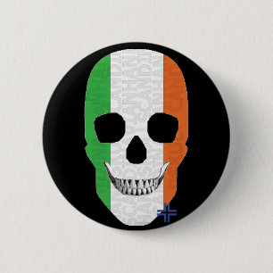 HANDSKULL Ireland Round Badge black B2