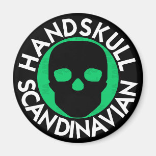 HANDSKULL LIV Emerald round magnet P3