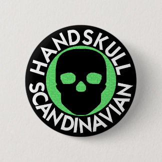 HANDSKULL LIV Harlequin Round Badge black P3