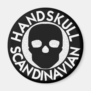 HANDSKULL LIV Porcelain round magnet P3