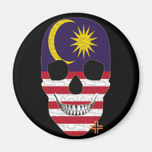 HANDSKULL Malaysia round magnet B2