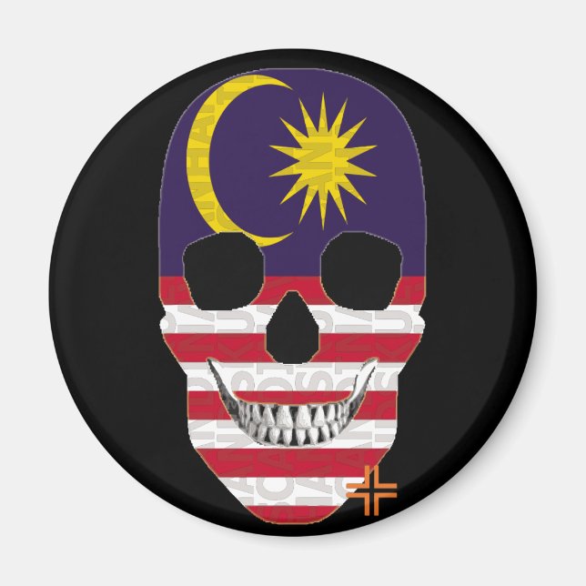 HANDSKULL Malaysia round magnet   B2 (Front)