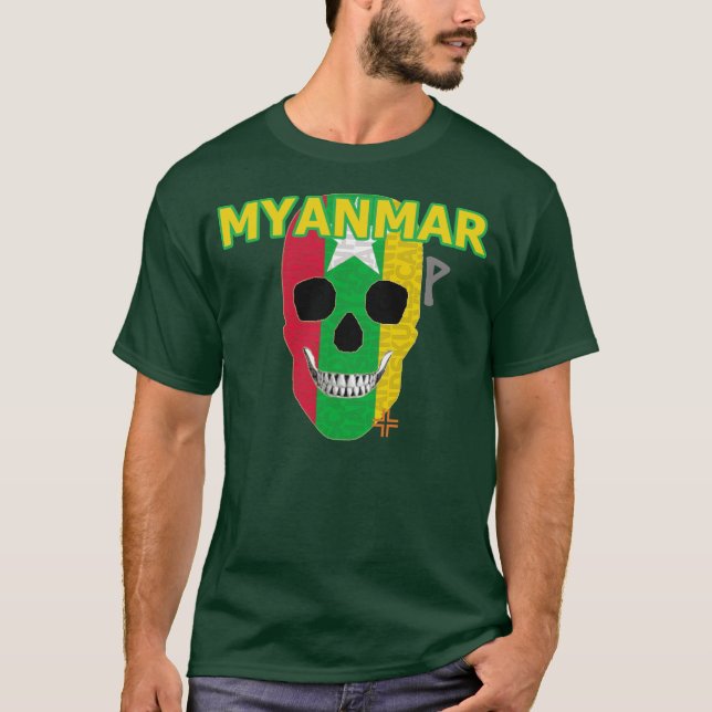 HANDSKULL Myanmar t-shirt basic B2 (Front)