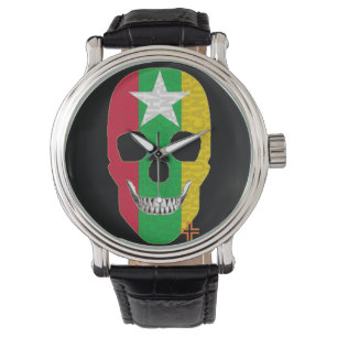 HANDSKULL Myanmar watch mens leather B2