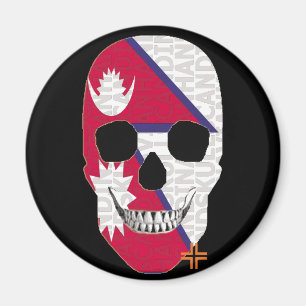HANDSKULL Nepal round magnet B2