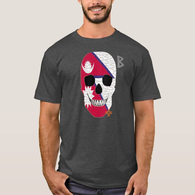 HANDSKULL Nepal t-shirt basic B2 (Front)