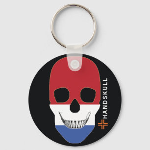 HANDSKULL Netherlands,Happy skull,Netherlands flag Key Ring