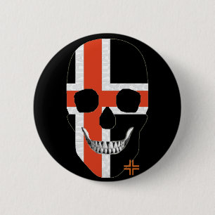 HANDSKULL Nordic Cross Round Badge black B2