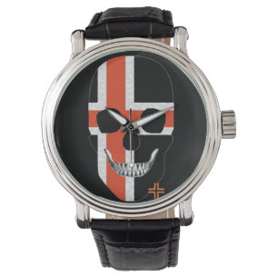 HANDSKULL Nordic Cross watch mens leather  B2