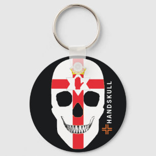 HANDSKULL Northern Ireland,Happy skull,Irelandflag Key Ring