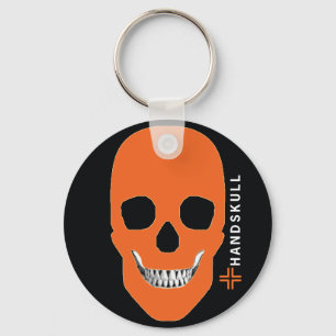 HANDSKULL Orange,Happy skull,Orange flag Key Ring
