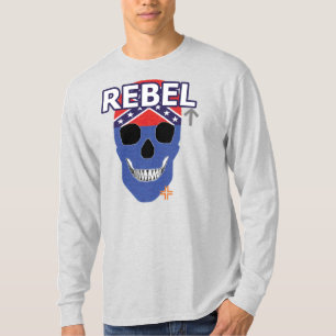 HANDSKULL Rebel Blue Long Sleeve T-Shirt B2