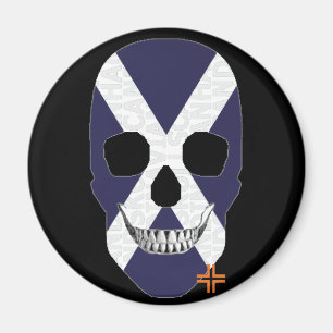HANDSKULL Scotland round magnet B2