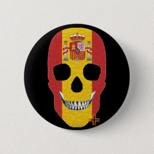 HANDSKULL Spain Round Badge  black B2