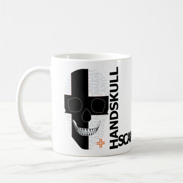 HANDSKULL Svart Kors Classic Mug   O4 (Left)