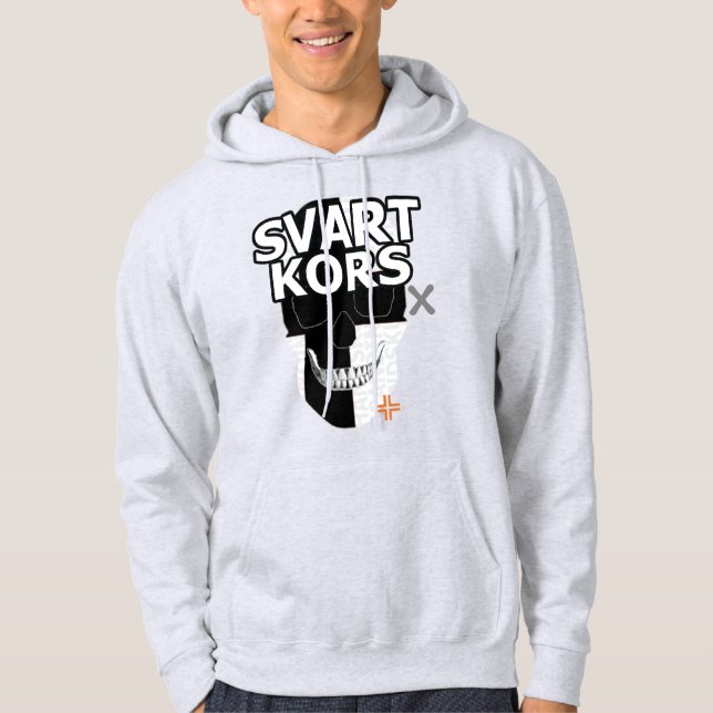 HANDSKULL Svart Kors Hooded Sweatshirt B2 (Front)