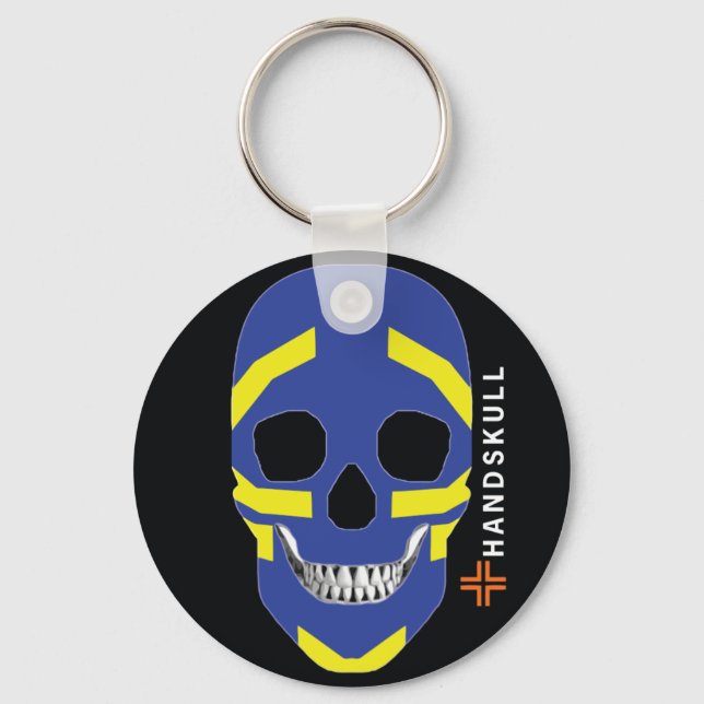 HANDSKULL Viking,Happy skull,Viking flag Key Ring (Front)