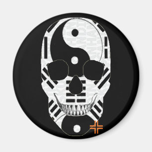 HANDSKULL Yin Yang round magnet B2