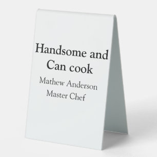 Handsome and can cook add name master chef date