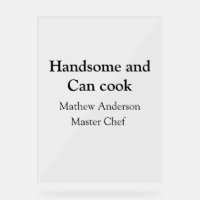 Handsome and can cook add name master chef date