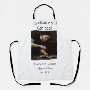 Handsome and can cook add name master chef date apron