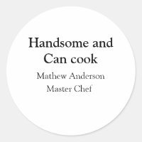 Handsome and can cook add name master chef date