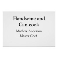 Handsome and can cook add name master chef date