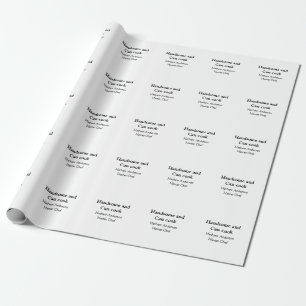Handsome and can cook add name master chef date wrapping paper