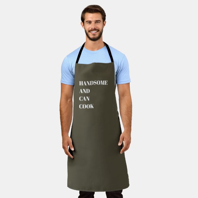 Handsome and Can Cook Apron (Worn)