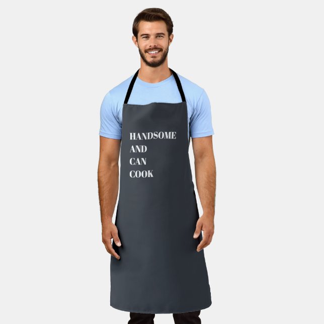 Handsome and Can Cook Apron (Worn)