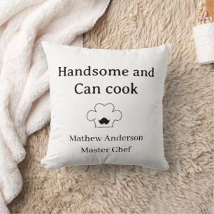 handsome and can cook master chef man kitchen king cushion