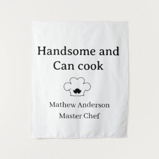 handsome and can cook master chef man kitchen king tapestry