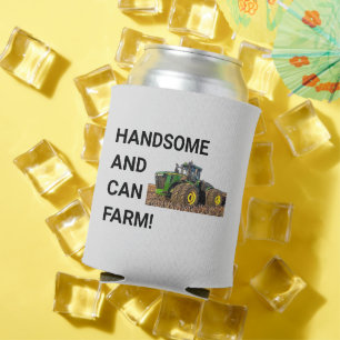Handsome and Can Farm Tractor Equipment Funny Cooler
