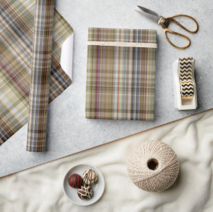 Handsome and Colour Rich Glen Plaid  Wrapping Pape Paper