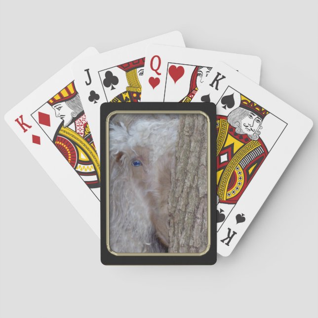 Handsome Angora Goat  Bicycle® Playing Cards (Back)