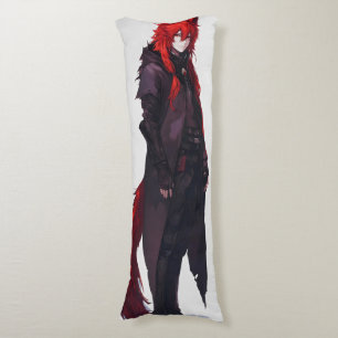 Handsome Anime Red Wolf Body Cushion