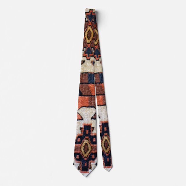 Handsome Antique Yomut Oriental Rug Design Tie (Front)
