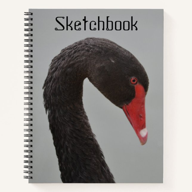 Handsome Black Swan Sketch Notebook (Front)