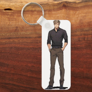 Handsome Blonde Ikemen Anime Key Ring
