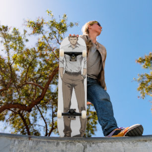 Handsome Blonde Man Anime Skateboard