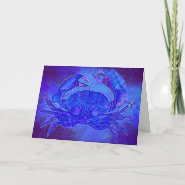 Handsome Blue Crab Greeting Card (Front)
