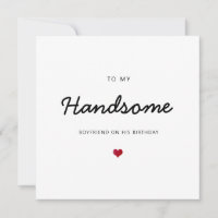 Handsome boyfriend romantic heart happy birthday