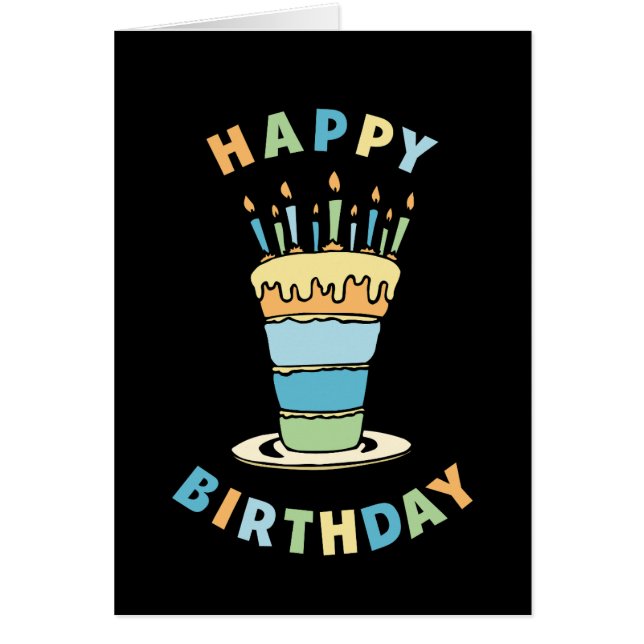 Handsome Cake Birthday Card (Front)