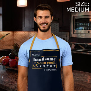 Handsome & Can Cook Mens Navy Blue Father's Day Apron
