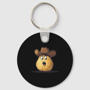 Handsome Cowboy Tato With Wild West Hat Costume  Key Ring