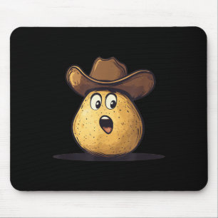 Handsome Cowboy Tato With Wild West Hat Costume Mouse Pad