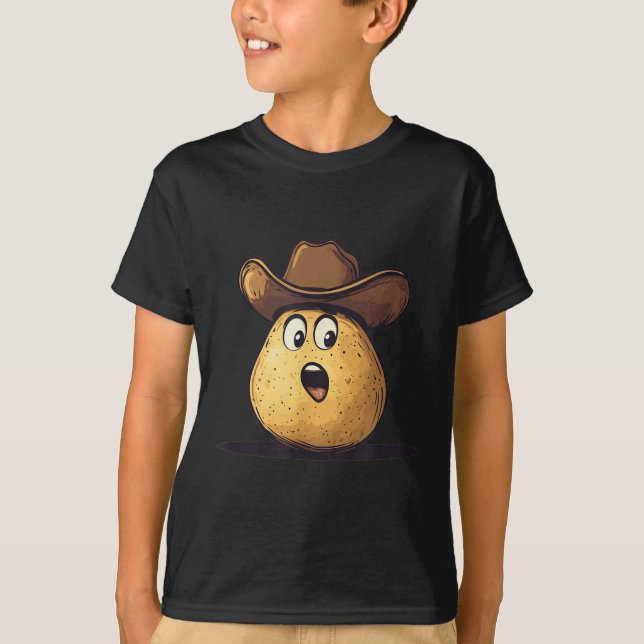 Handsome Cowboy Tato With Wild West Hat Costume  T-Shirt (Front)