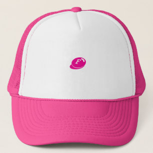Handsome Cute Fashion "F" Letter Hot Pink Text-Cap Trucker Hat