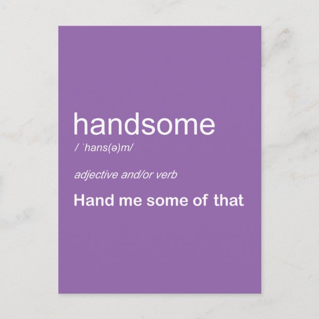 Handsome Definition Customise Colour Postcard (Front)